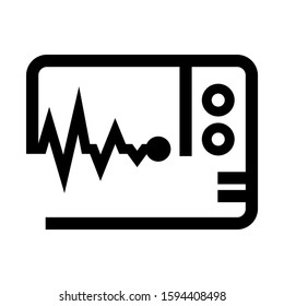 ECG machine icon isolated sign symbol vector illustration - high quality black style vector icons
