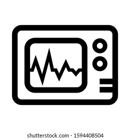 ECG machine icon isolated sign symbol vector illustration - high quality black style vector icons
