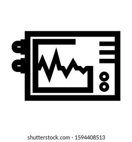ECG machine icon isolated sign symbol vector illustration - high quality black style vector icons
