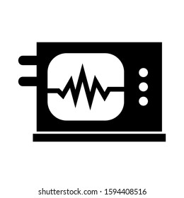ECG machine icon isolated sign symbol vector illustration - high quality black style vector icons
