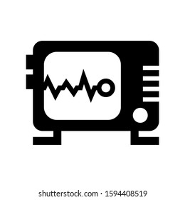 ECG machine icon isolated sign symbol vector illustration - high quality black style vector icons

