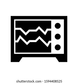 ECG machine icon isolated sign symbol vector illustration - high quality black style vector icons
