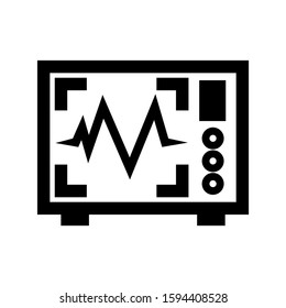ECG machine icon isolated sign symbol vector illustration - high quality black style vector icons
