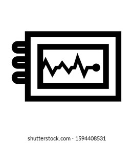 ECG machine icon isolated sign symbol vector illustration - high quality black style vector icons
