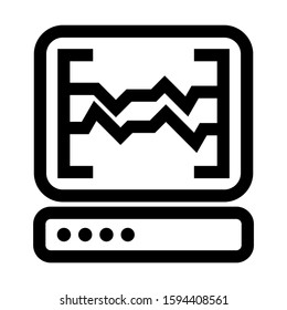 ECG machine icon isolated sign symbol vector illustration - high quality black style vector icons
