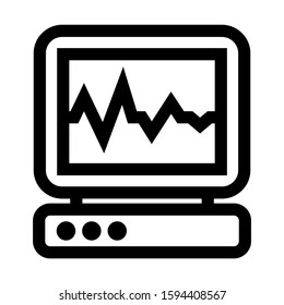 ECG machine icon isolated sign symbol vector illustration - high quality black style vector icons
