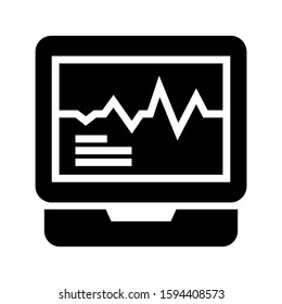 ECG machine icon isolated sign symbol vector illustration - high quality black style vector icons
