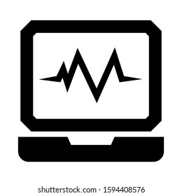 ECG machine icon isolated sign symbol vector illustration - high quality black style vector icons
