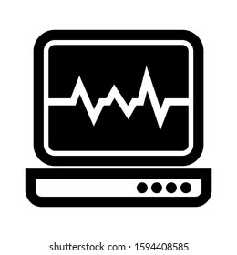 ECG machine icon isolated sign symbol vector illustration - high quality black style vector icons
