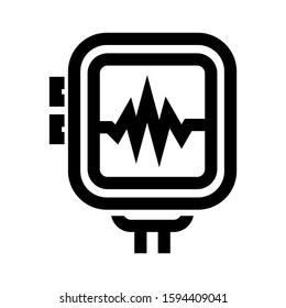 ECG machine icon isolated sign symbol vector illustration - high quality black style vector icons
