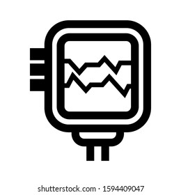 ECG machine icon isolated sign symbol vector illustration - high quality black style vector icons
