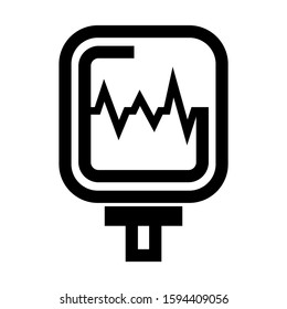 ECG machine icon isolated sign symbol vector illustration - high quality black style vector icons
