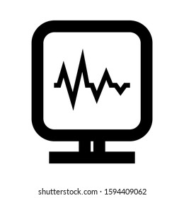 ECG machine icon isolated sign symbol vector illustration - high quality black style vector icons
