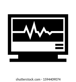 ECG machine icon isolated sign symbol vector illustration - high quality black style vector icons

