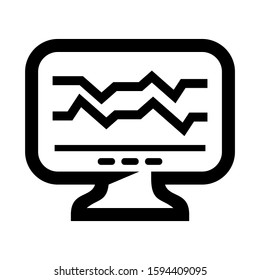 ECG machine icon isolated sign symbol vector illustration - high quality black style vector icons
