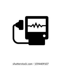 ECG machine icon isolated sign symbol vector illustration - high quality black style vector icons
