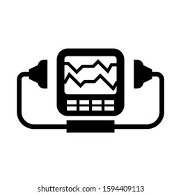 ECG machine icon isolated sign symbol vector illustration - high quality black style vector icons
