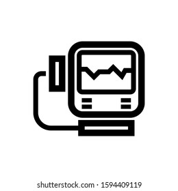 ECG machine icon isolated sign symbol vector illustration - high quality black style vector icons
