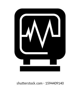 ECG machine icon isolated sign symbol vector illustration - high quality black style vector icons
