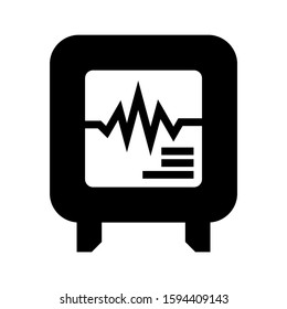 ECG machine icon isolated sign symbol vector illustration - high quality black style vector icons
