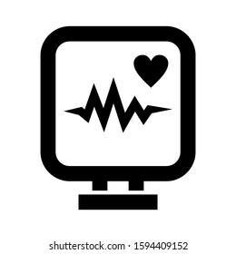 ECG machine icon isolated sign symbol vector illustration - high quality black style vector icons
