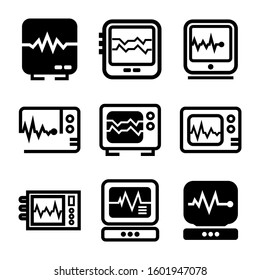 ECG machine icon isolated sign symbol vector illustration - Collection of high quality black style vector icons
