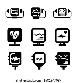 ECG machine icon isolated sign symbol vector illustration - Collection of high quality black style vector icons
