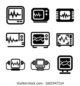 ECG machine icon isolated sign symbol vector illustration - Collection of high quality black style vector icons

