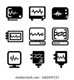 ECG machine icon isolated sign symbol vector illustration - Collection of high quality black style vector icons
