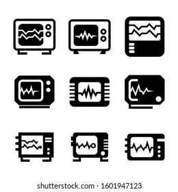 ECG machine icon isolated sign symbol vector illustration - Collection of high quality black style vector icons
