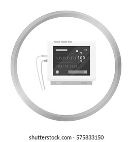 Ecg machine icon monochrome. Single medicine icon from the big medical, healthcare monochrome.