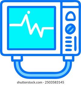 The ECG Machine icon represents a device used to monitor and record the electrical activity of the heart. 