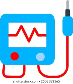 The ECG Machine icon represents a device used to monitor and record the electrical activity of the heart. 