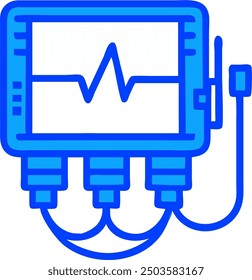 The ECG Machine icon represents a device used to monitor and record the electrical activity of the heart. 