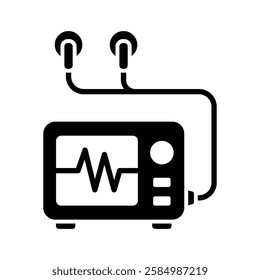 ECG machine icon vector design template simple and clean