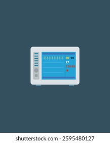 a ECG machine illustration Health technology device