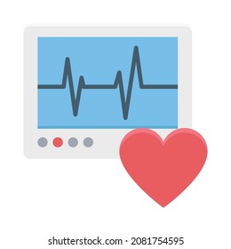 Ecg Machine, Ecg Monitor, Isolated Vector Icon That Can Be Easily Modified Or Edit

