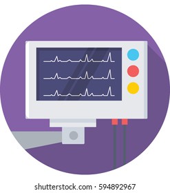 Ecg Machine Vector Icon