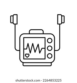 Ecg machine Vector Icon puede modificar fácilmente
