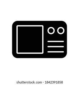 ECG monitor glyph line icon