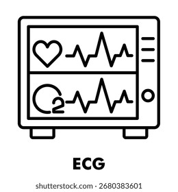 EKG-Gliederungssymbol, Vektorgrafik