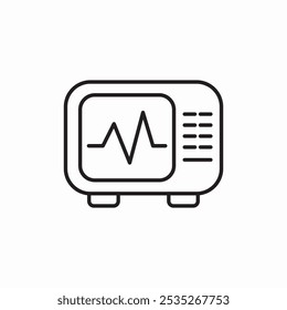 Vector de signo de icono de pulso de ECG