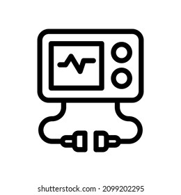 ecg reading icon illustration vector graphic