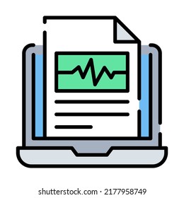 Ecg-Bericht Modernes Design, Vektorgrafik