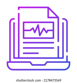 ecg report Modern concepts design, vector illustration