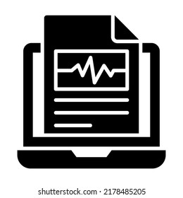 informe de ecg Diseño de conceptos modernos, ilustración vectorial