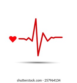 ECG Vector EPS 10 illustration.