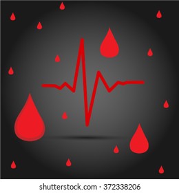 ECG Vector EPS 10 illustration.