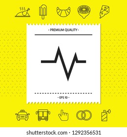 ECG wave - cardiogram symbol. Medical icon