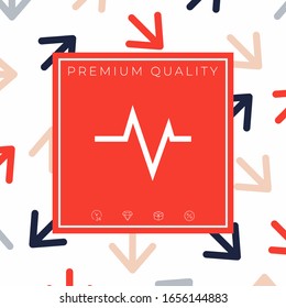 ECG wave - cardiogram symbol. Medical icon